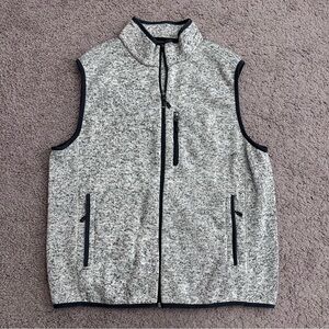Free Country Gray Sleeveless Zip Up Vest Mens L